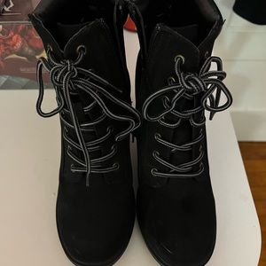 Charlotte Russe women’s high heeled black ankle boots